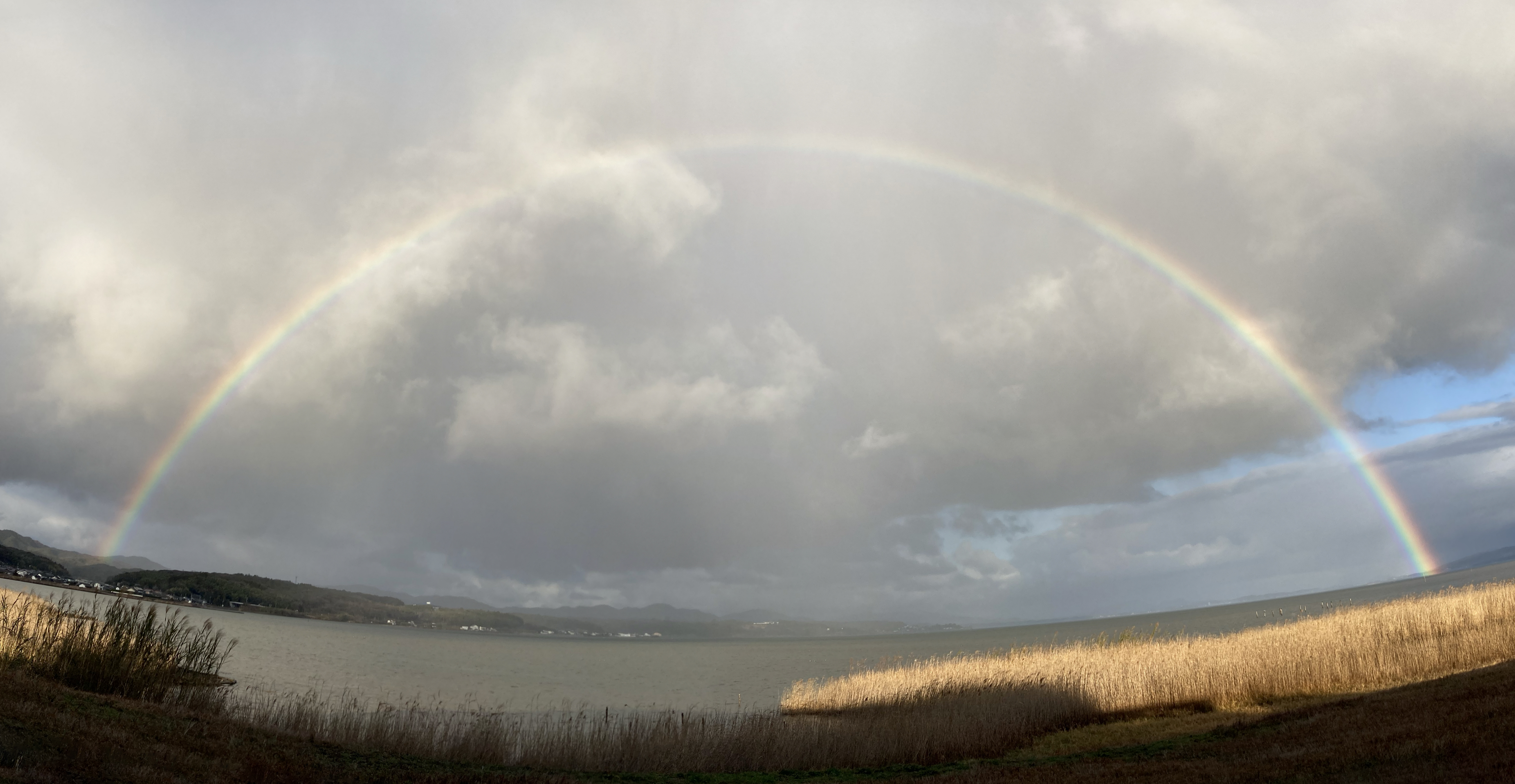 宍道湖と虹 宍道湖と虹