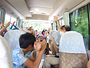 移動中のバスで宍道湖・斐伊川○×クイズ