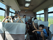 バスの中で宍道湖○×クイズ